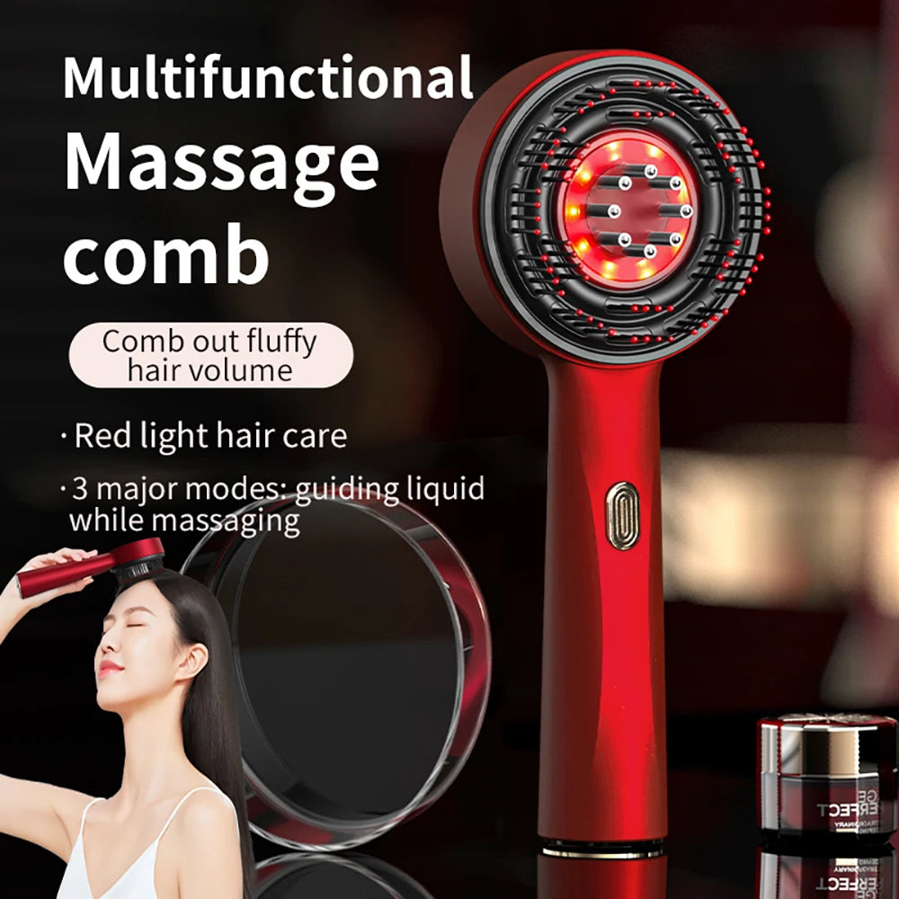 Electric Hair Regrowth Brush – Infrared Scalp Massager Comb