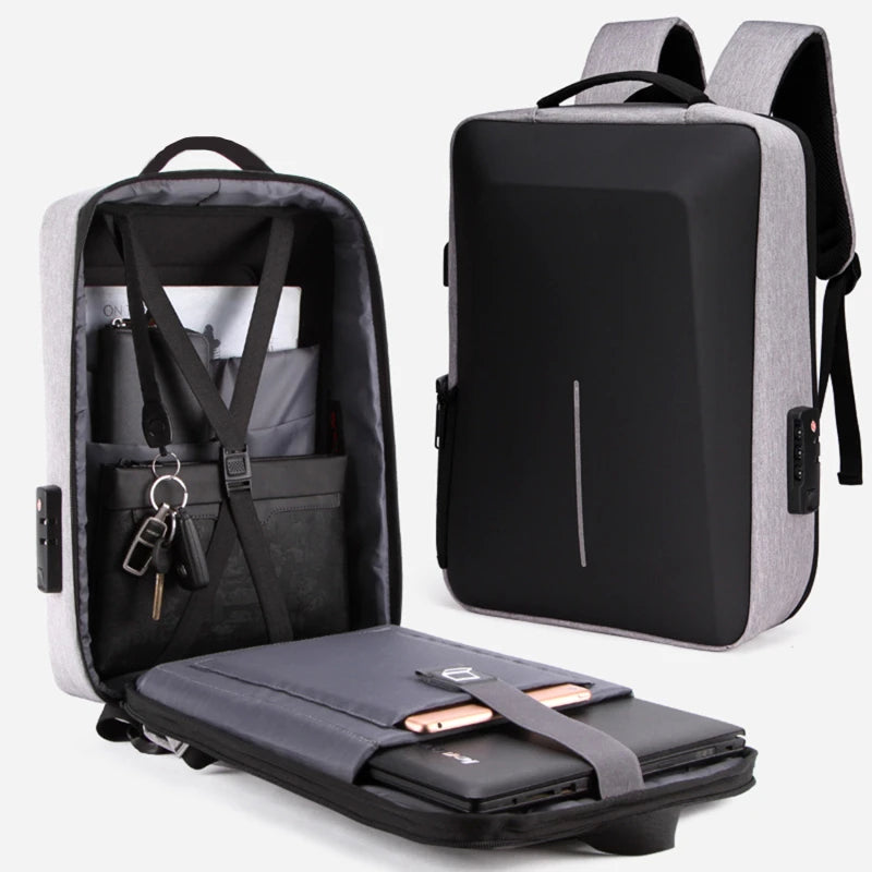 Cartmela Hard Shell Anti-Theft Laptop Backpack for Men