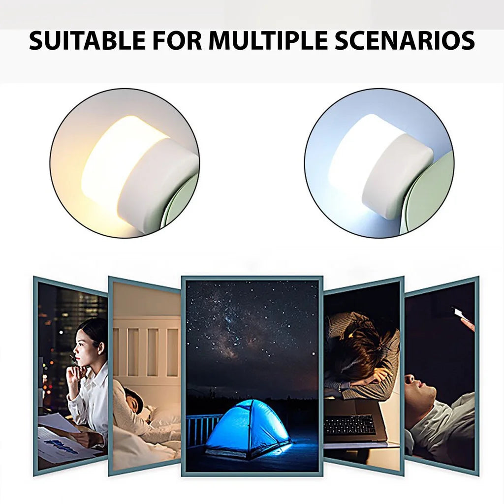 Mini USB LED Night Light – Warm White Book Reading Lamp 1/10pcs