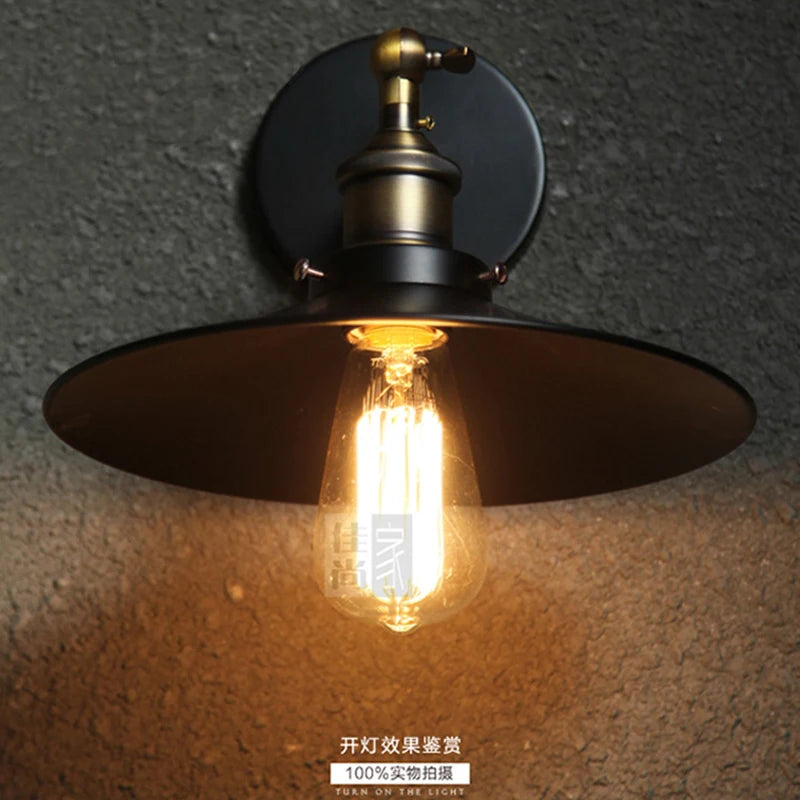 Vintage Wall Lamp with Switch – Adjustable Industrial Loft Light