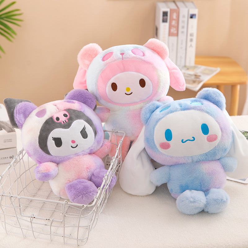 Sanrio 25cm Plush Toy – Kuromi & Cinnamoroll Soft Stuffed Doll Pillow for Kids