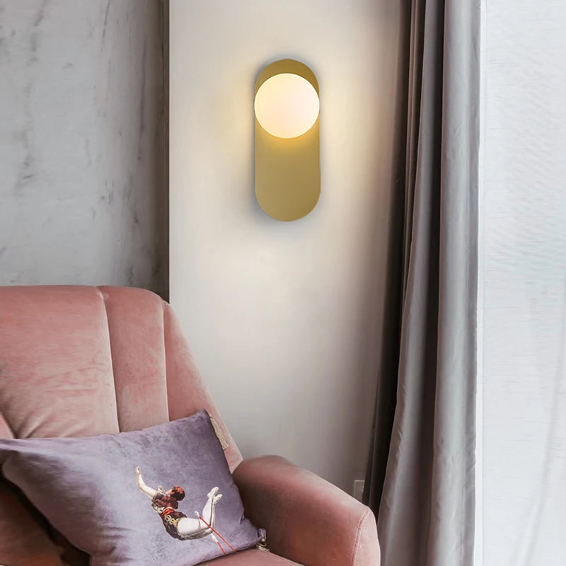 Interior LED Wall Lamp with G9 Bulb – Black & Gold Wall Sconce
