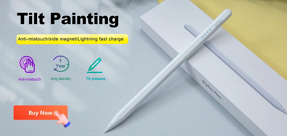 Stylus Pen for iPad – Palm Rejection & Power Display Compatible