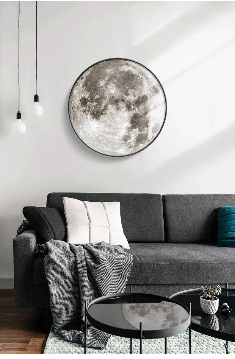 Modern 3D Moon LED Wall Lamp – Bedroom & Living Room Light