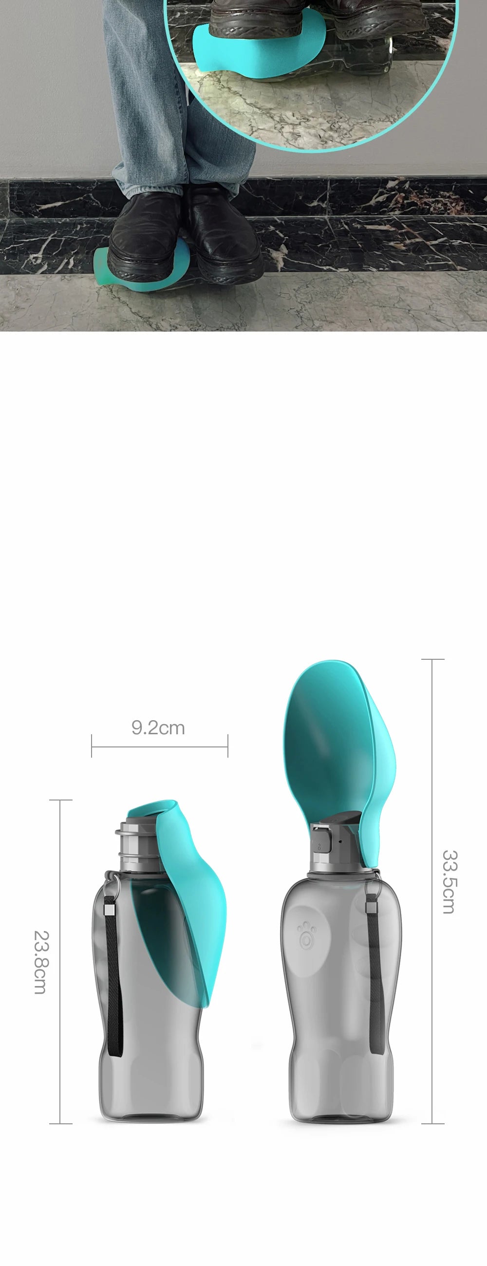 Portable Dog Water Bottle – Travel Dispenser for All Sizes