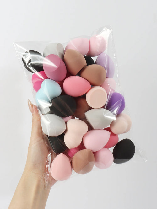Medium Beauty Sponges – 6–60pcs Random Colors & Shapes for Makeup