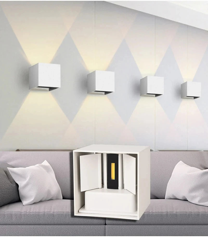 12W PIR Sensor LED Wall Light – Waterproof Outdoor/Indoor Lamp