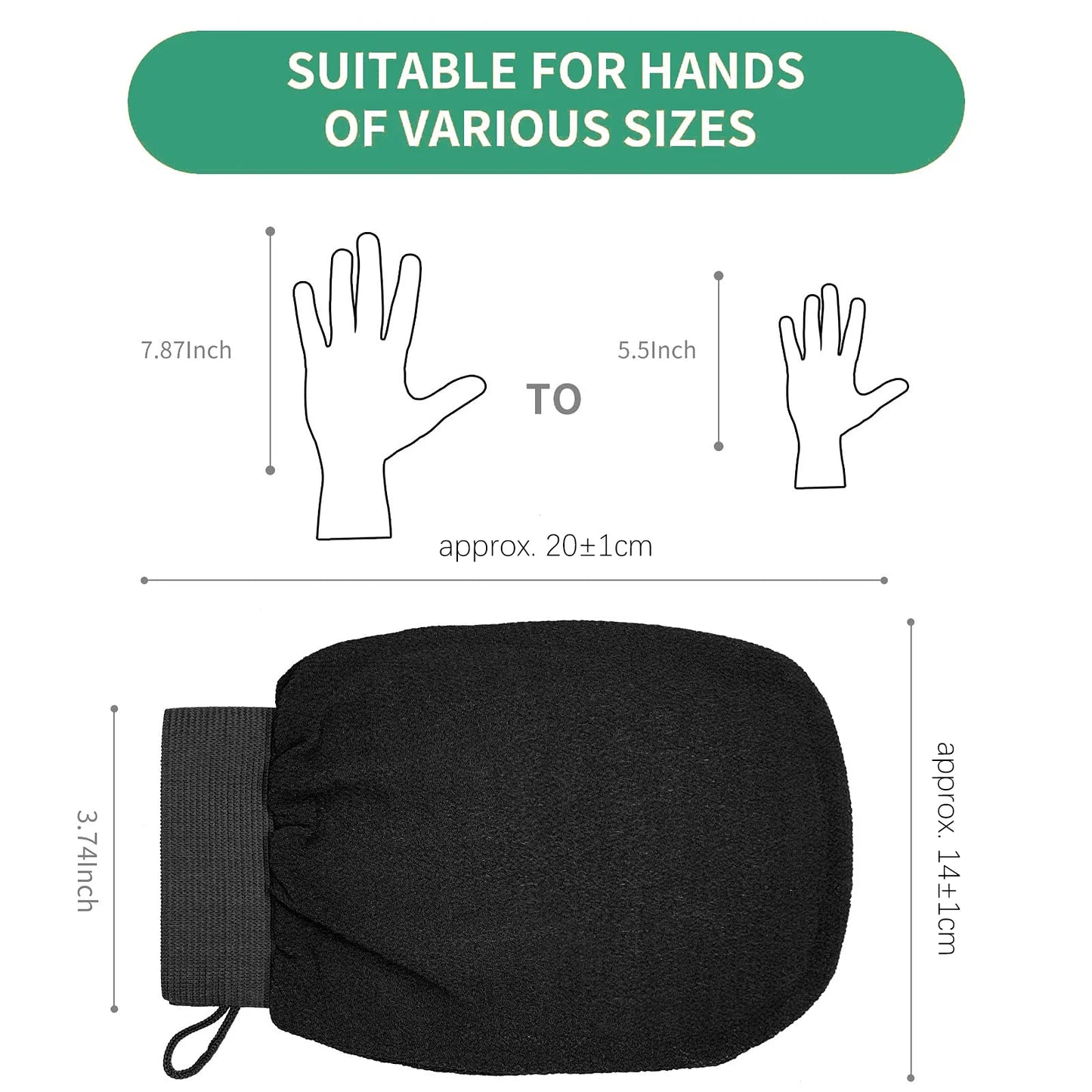 Deep Exfoliating Mitt – Viscose Fiber Scrub Glove for Smooth Skin