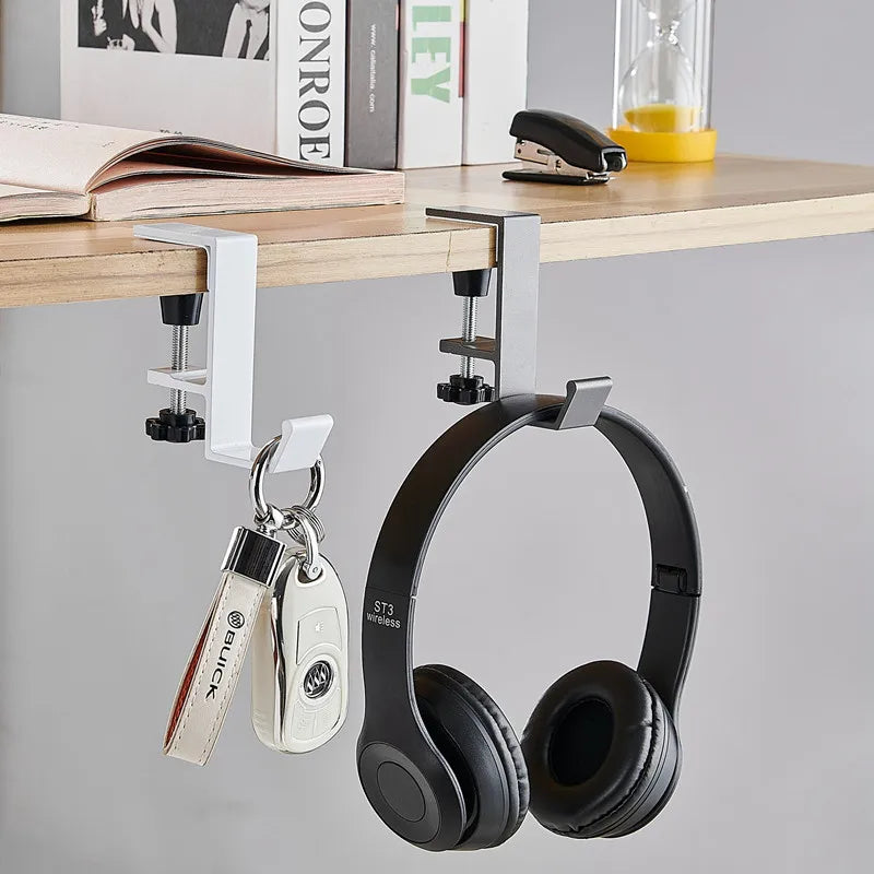 1/2pc Adjustable Desk Edge Hook