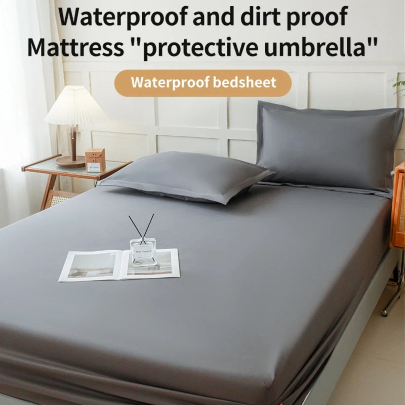 Waterproof Fitted Bed Sheet – 360° Elastic Mattress Protector