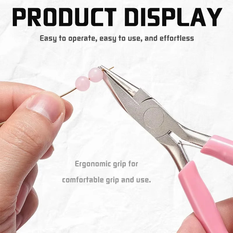 Mini 5-Inch Round Concave Pliers – Precision Jewelry Wire Looping Tool