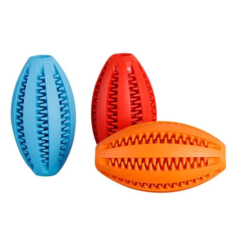 Dog Chew Toy Ball – Tough Rubber Teeth Cleaning Snack Ball
