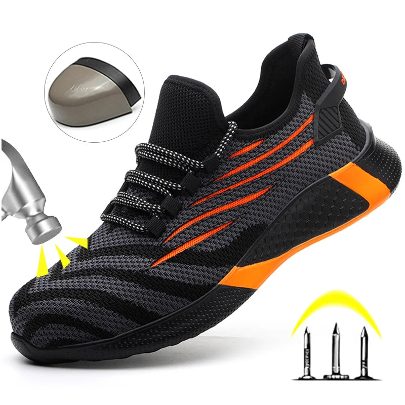 Men’s Indestructible Work Safety Shoes | Anti-Puncture Lightweight Boots