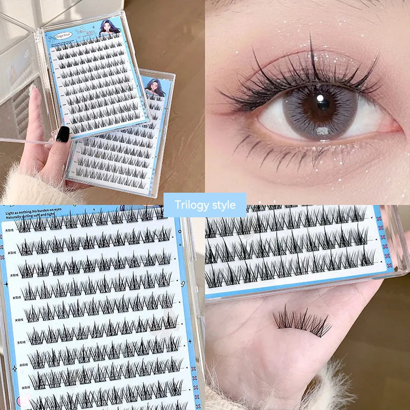 Cartmela No-Glue False Eyelashes - Easy, Natural Look with Sunflower Design