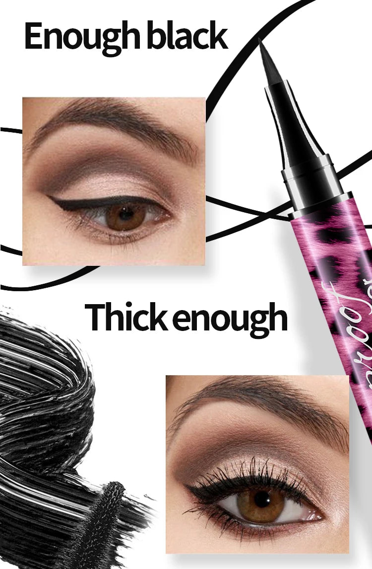 Liquid Eyeliner & Waterproof Mascara Set for Bold Eye Makeup