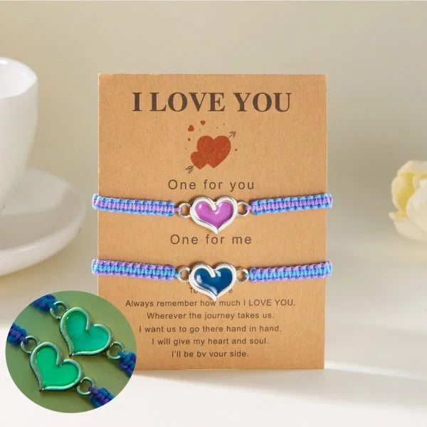 2PCS Butterfly Couples Luminous Bracelet