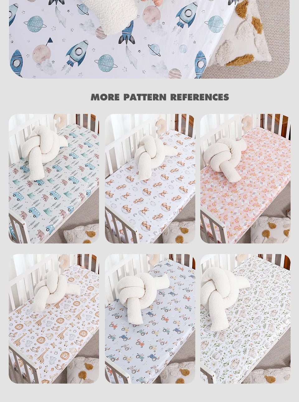 Happy Flute Cartoon Baby Bed Sheet – Soft, Breathable 70×130cm