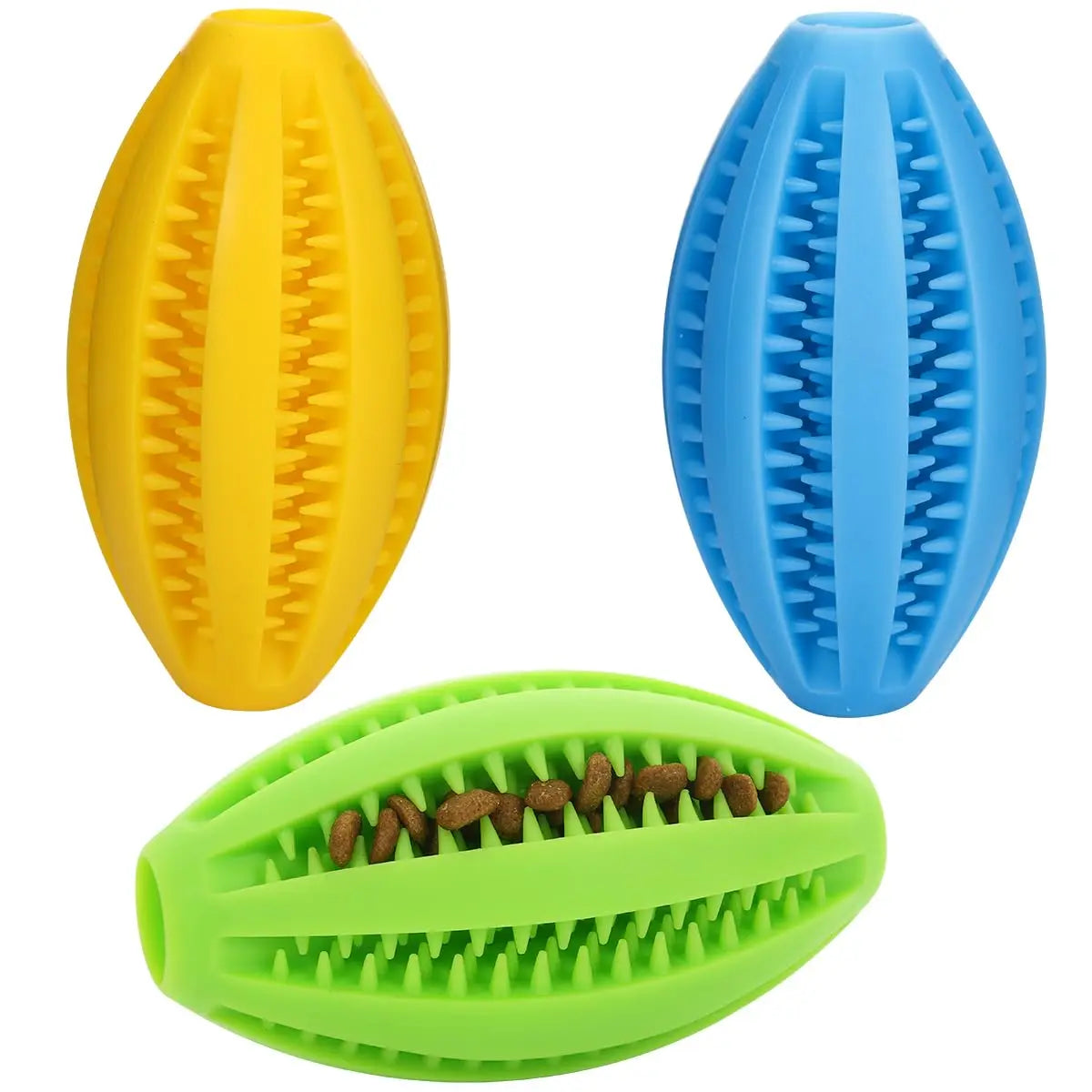 Dog Chew Toy Ball – Tough Rubber Teeth Cleaning Snack Ball