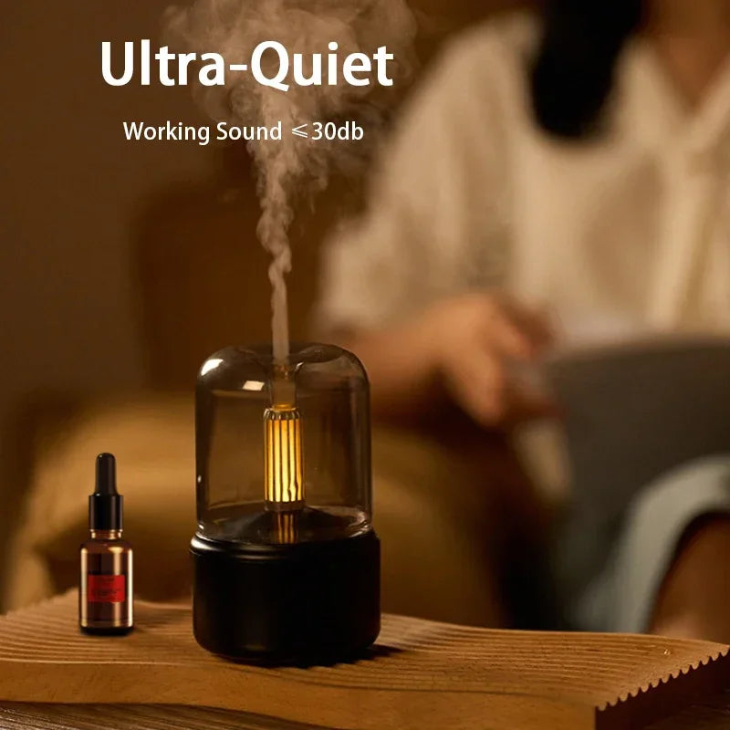 Mini USB Aroma Diffuser – LED Night Light & Desktop Humidifier