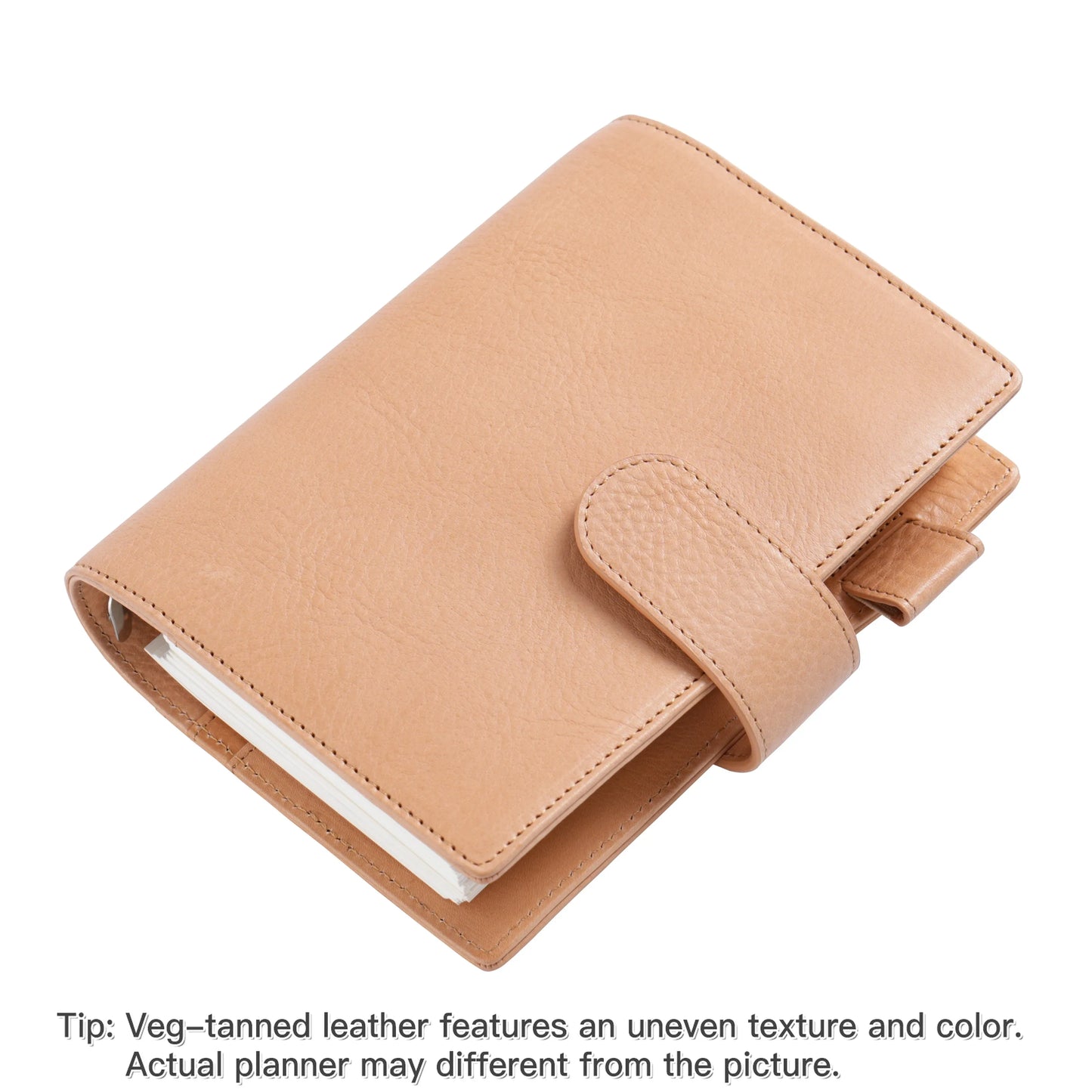 Elite Personal Size Rings Planner – Vegetable Tanned Leather, 25mm Rings