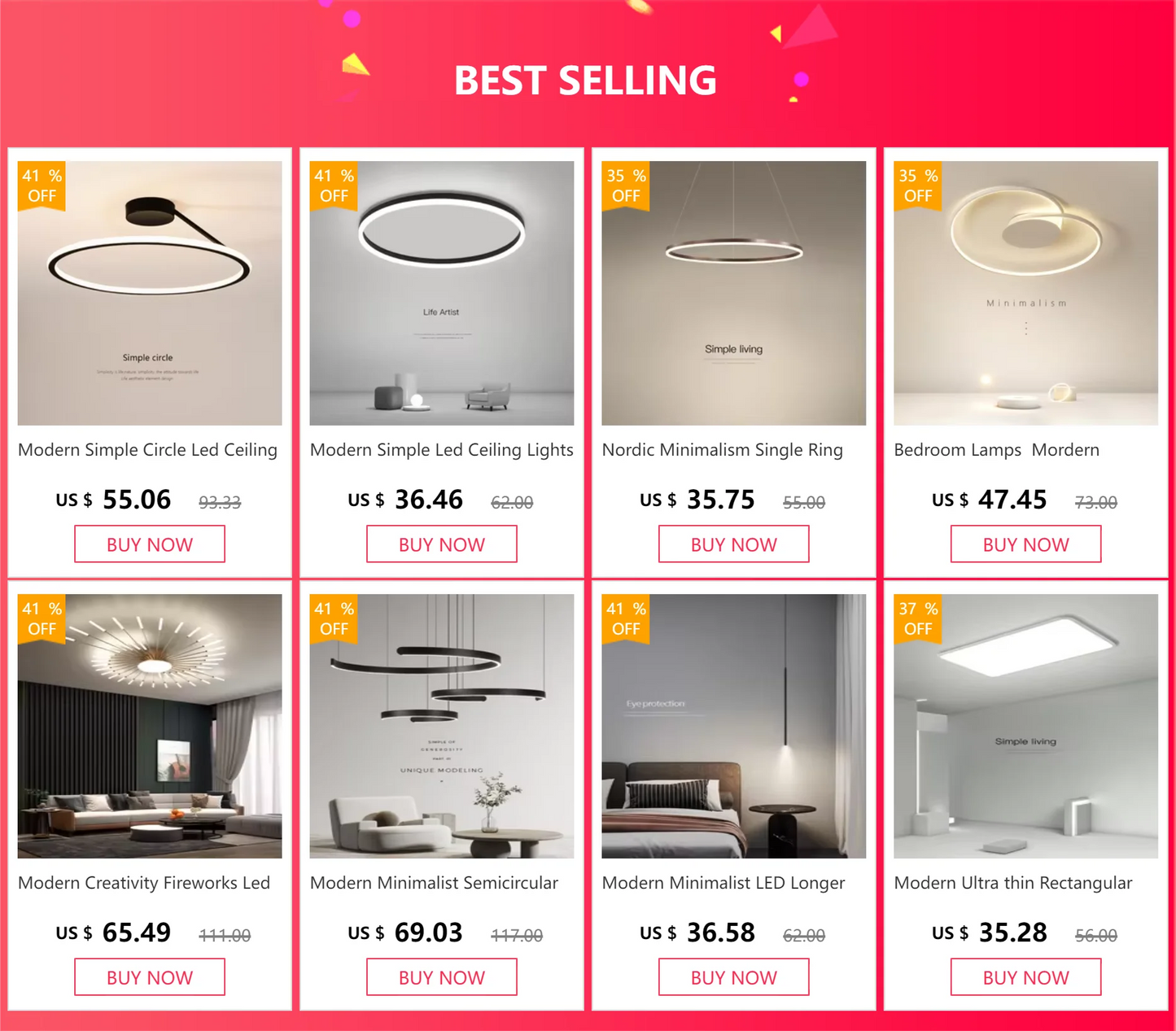 Modern Curved LED Pendant Light – Minimalist Dining Room Fixture