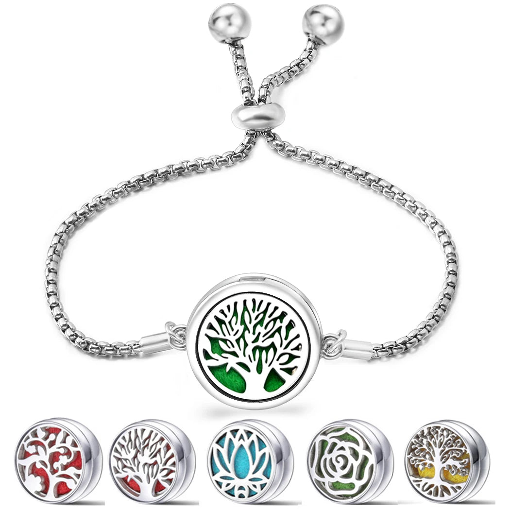 Flower of Life Aromatherapy Diffuser Bracelet for Essential Oils