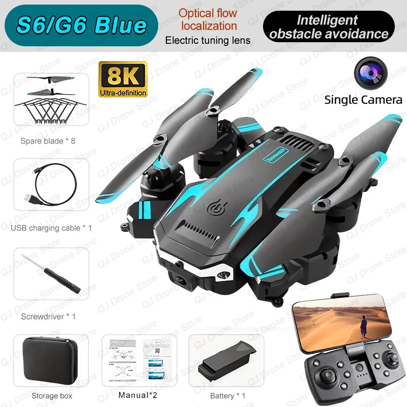 G6 Foldable GPS Drone – 5000M HD FPV Camera, Obstacle Avoidance Quadcopter