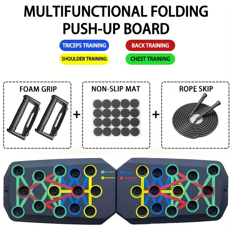 Portable Push-Up Board Set–Foldable Fitness Bar for Full Body Training