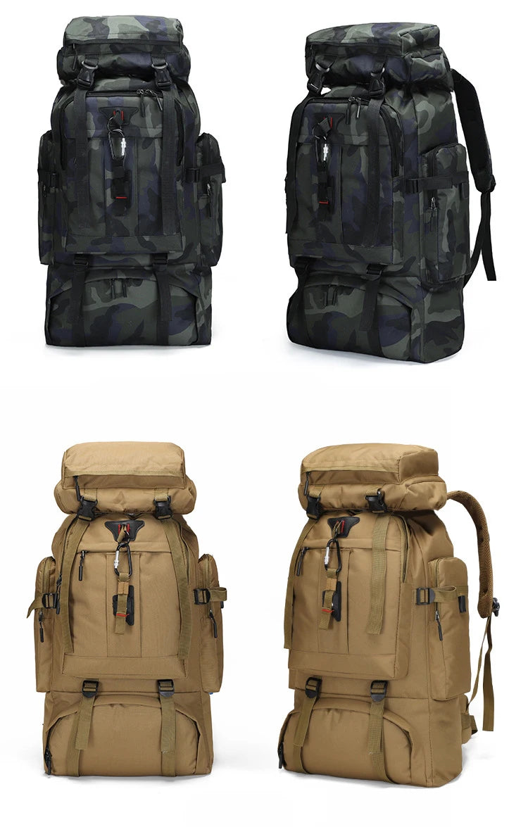 80L Large Capacity Waterproof Camouflage Outdoor Backpack