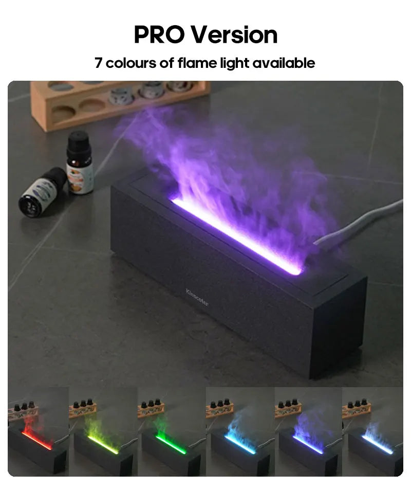 Flame LED Aroma Diffuser – Ultrasonic Cool Mist Humidifier