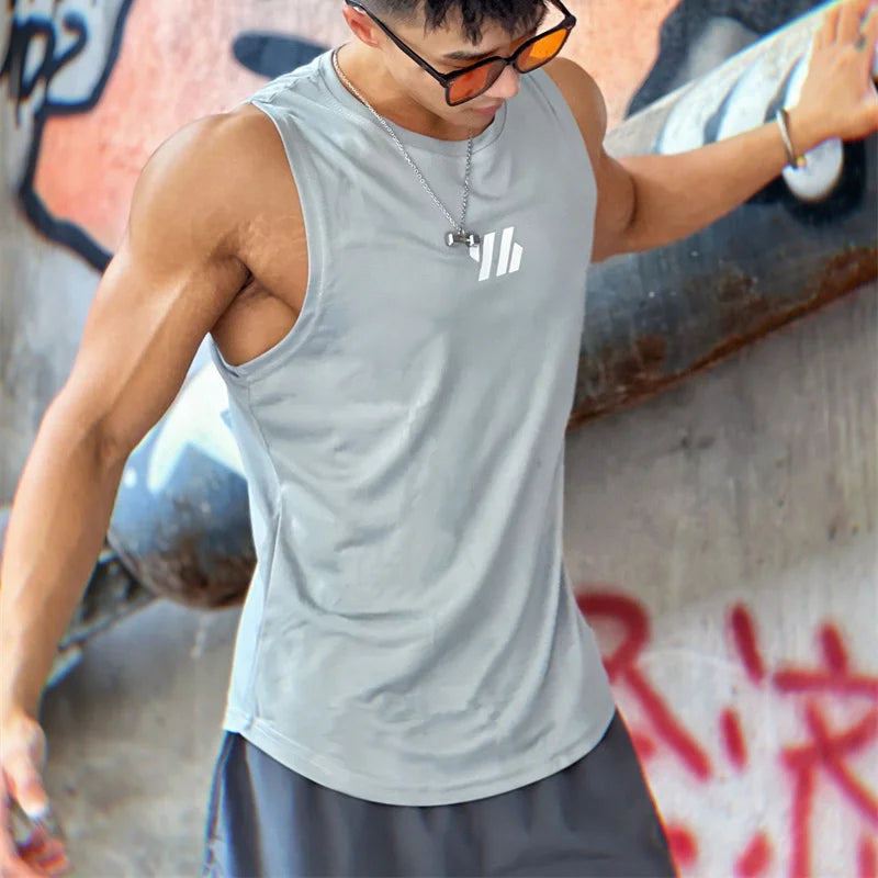 2024 New Summer Men's Gym Vest | Mesh Sleeveless Fitness Tank Top