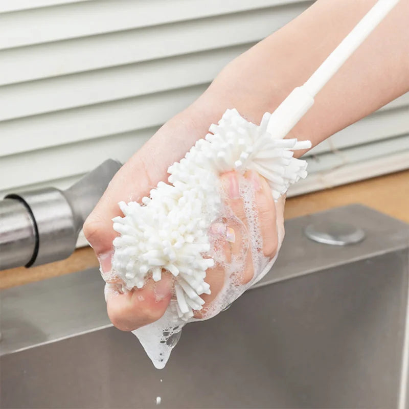 Long Handle Sponge Cup Brush – Bottle & Glass Cleaner Tool