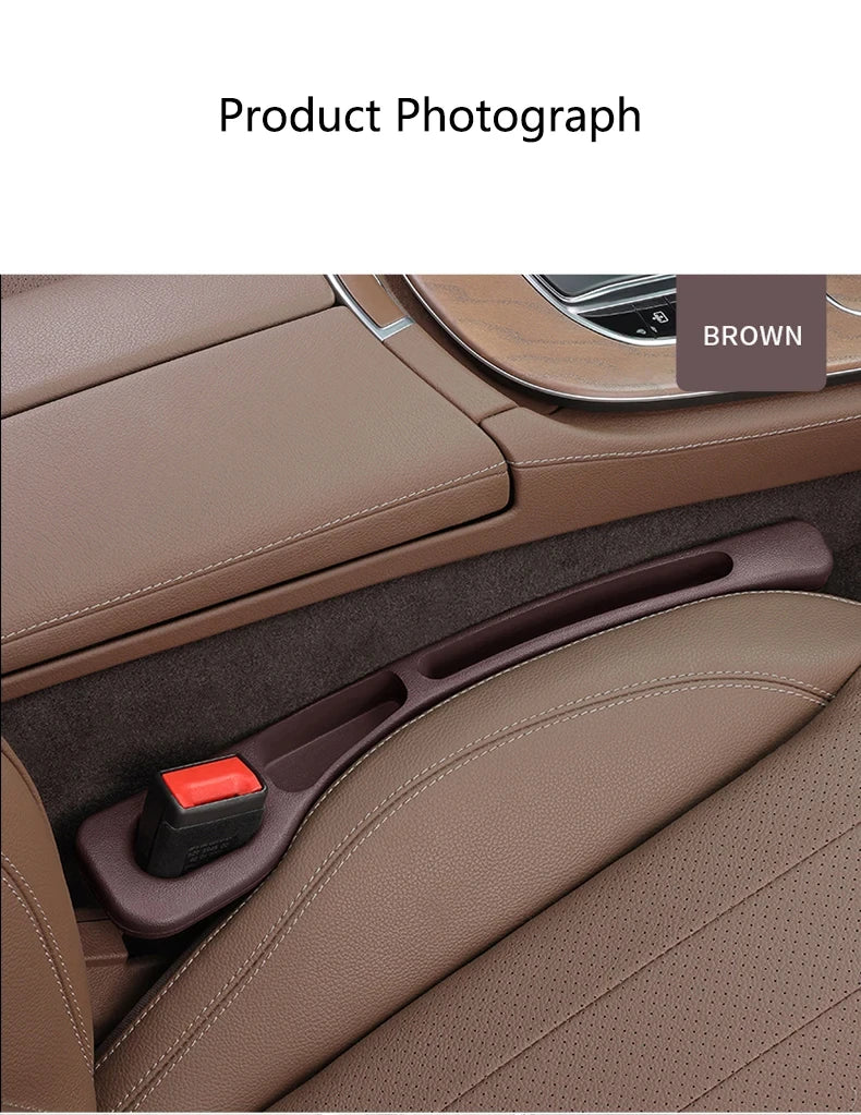 Car Seat Gap Filler Organizer – Waterproof Storage Plug with 2 Grooves
