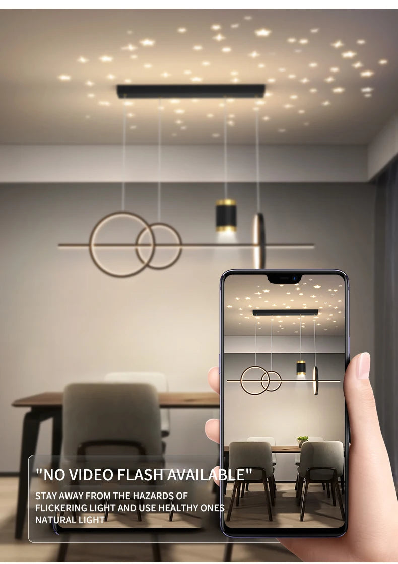 100cm Modern LED Pendant Light – Long Strip Dining Table Fixture