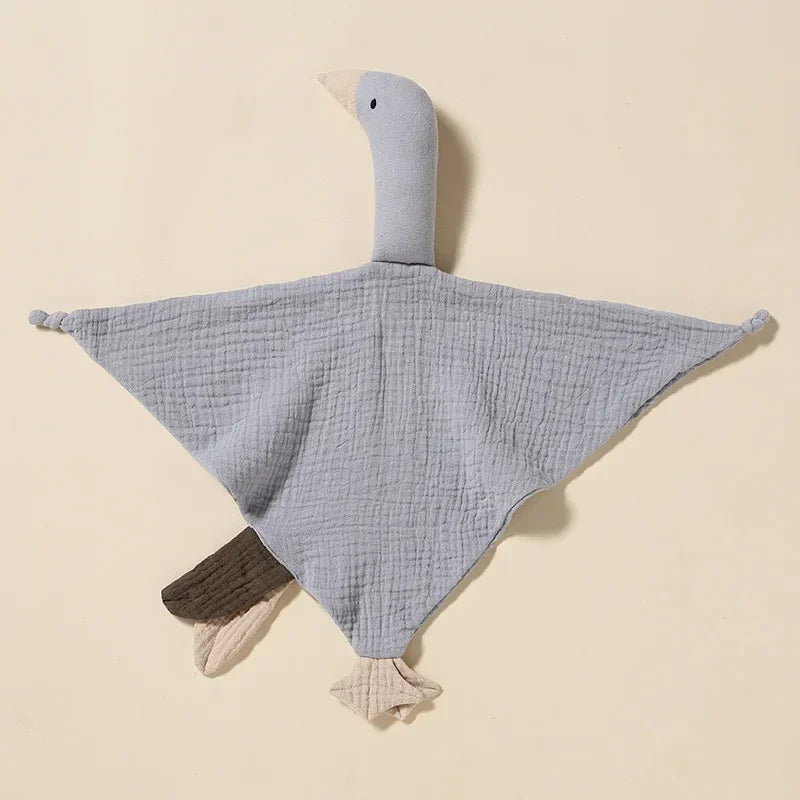 Cartmela Pure Cotton Baby Bib with Plush Goose
