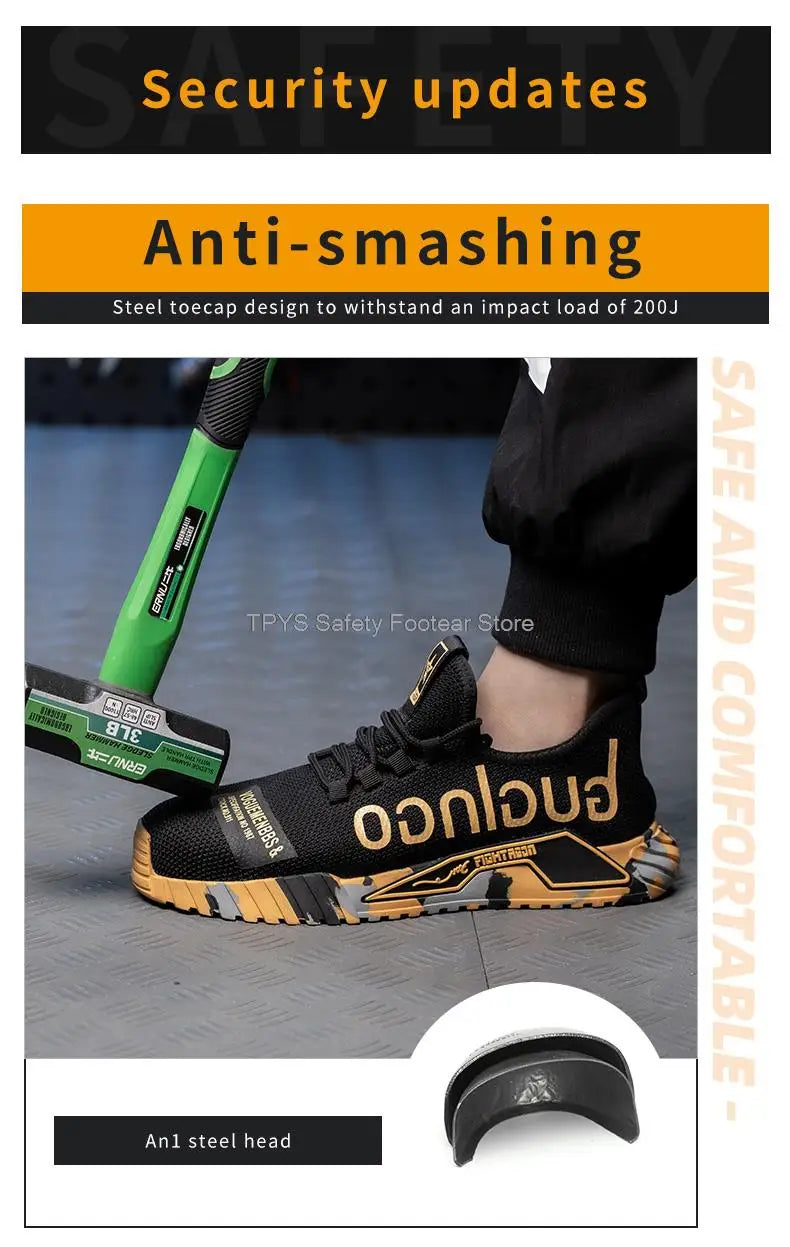 Safety Shoes for Men – Breathable, Anti-Puncture