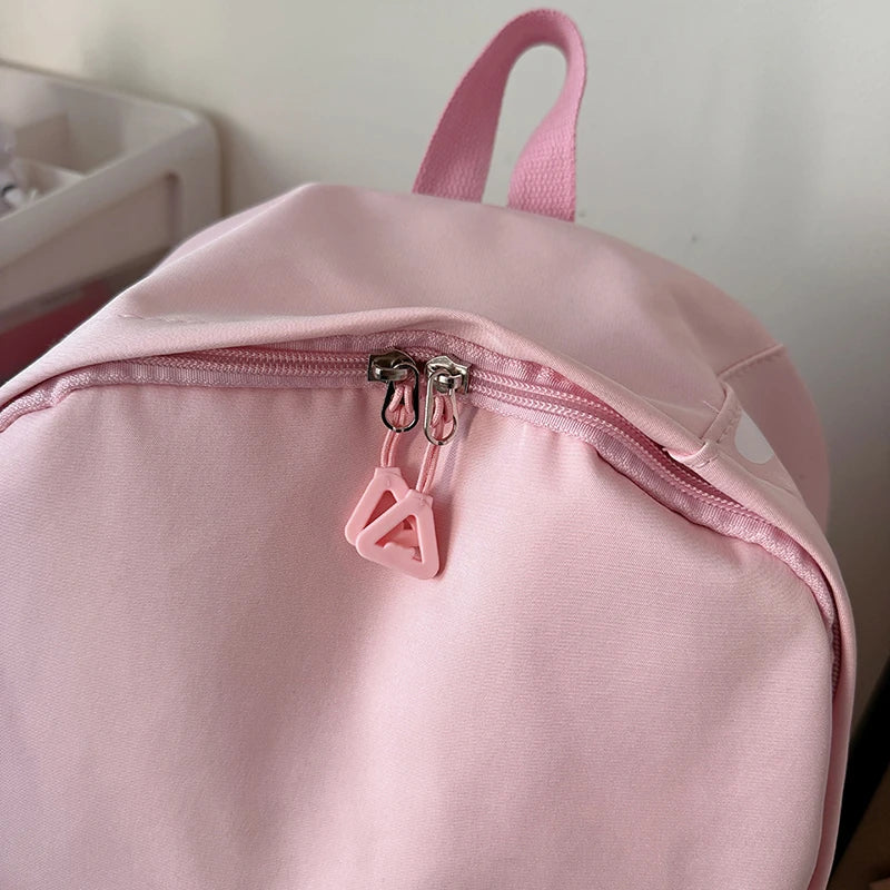 Women’s Waterproof Nylon Backpack – Simple School & Travel Bag