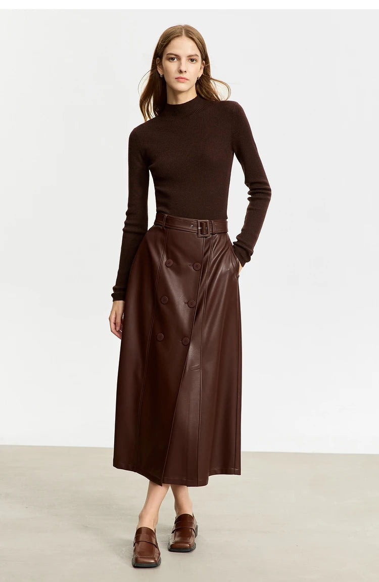 Women’s Slim Fit Turtleneck Sweater – Warm High Elastic Pullover