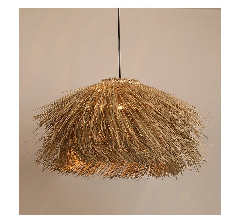 Retro Hand-Woven Rattan LED Chandeliers – Pendant Lights 40–80cm