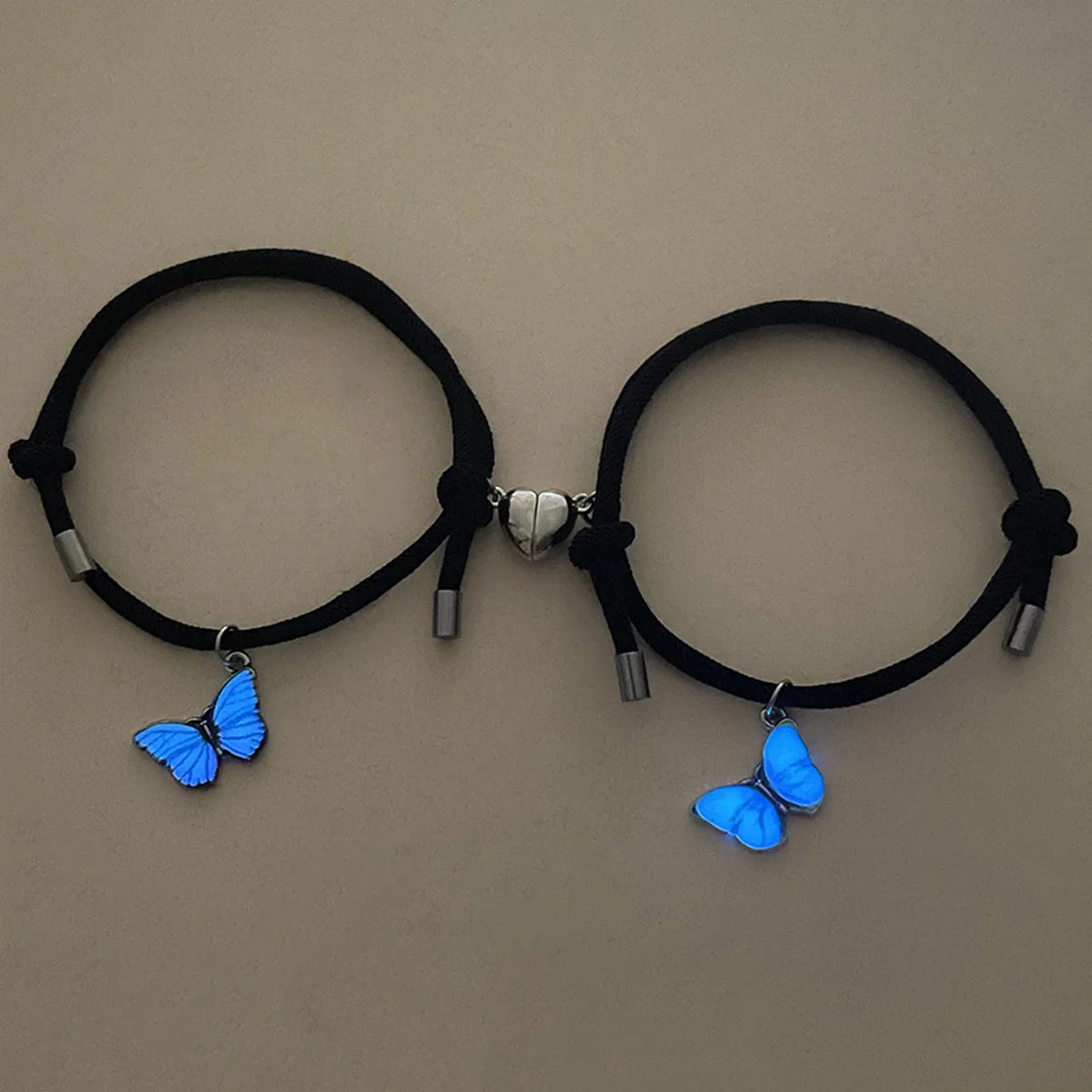 2PCS Butterfly Couples Luminous Bracelet
