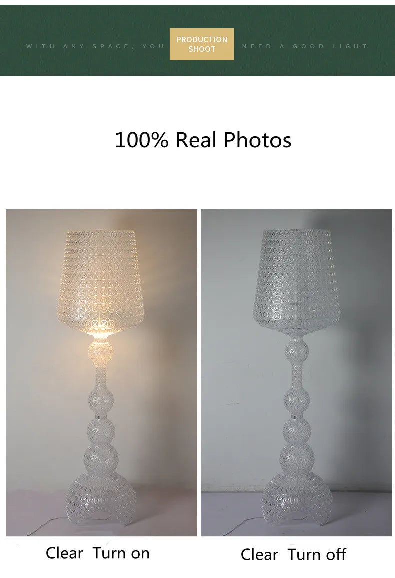 Italian Designer Hollow Goblet Acrylic Floor Lamp