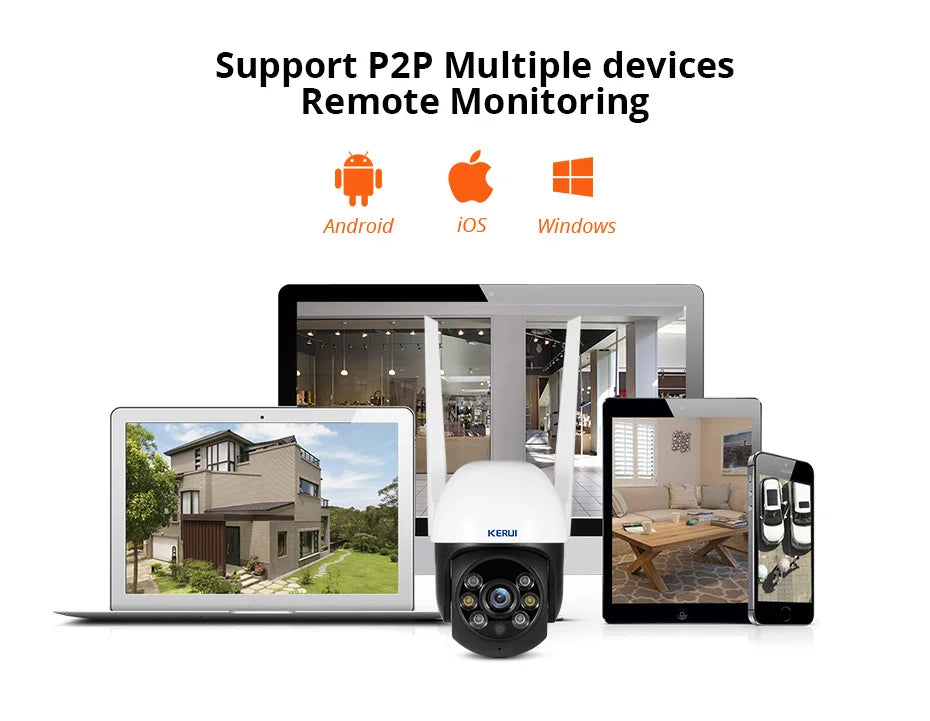 Cartmela 5MP/8MP/4K PTZ WiFi IP Camera