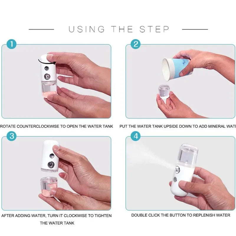 30ml Mini Portable Rechargeable Cool Mist Humidifier