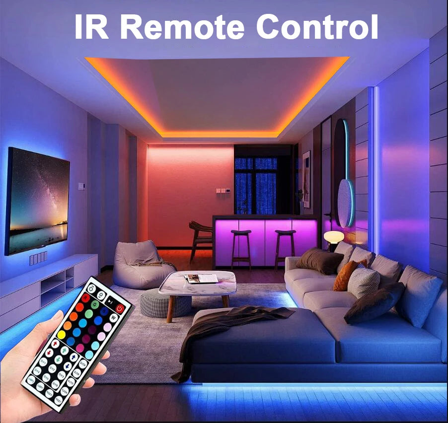 RGB LED Strip Lights – Flexible Room Decor with App & Remote Control