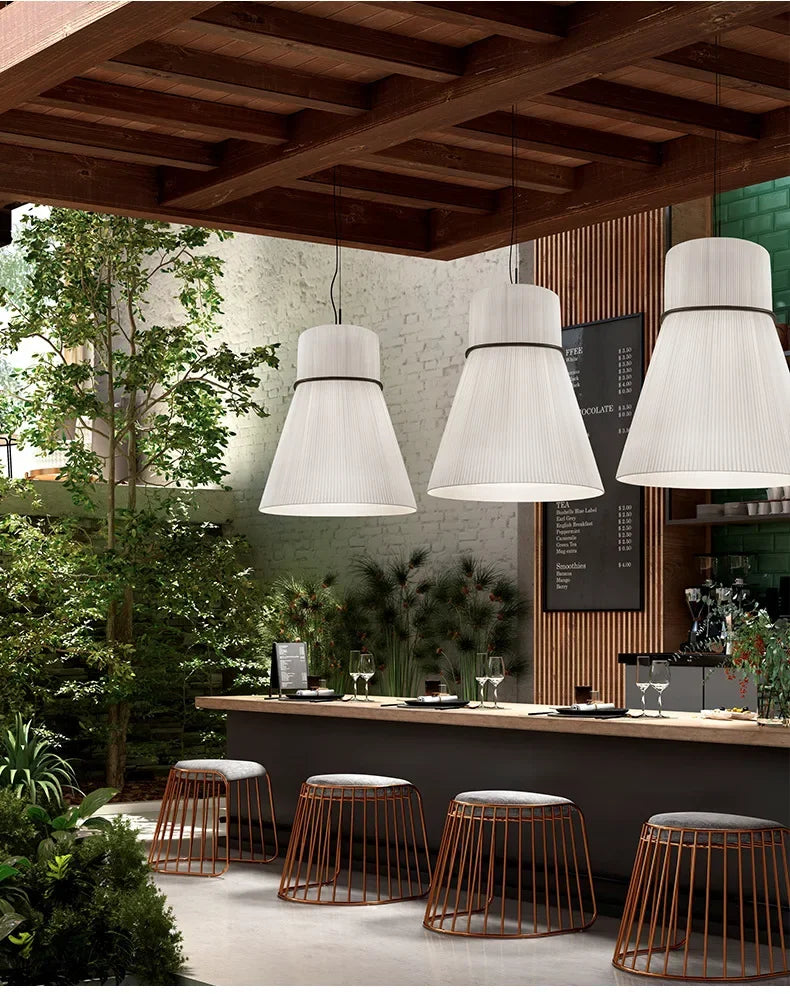 Wabi-Sabi Fabric Pendant Lights – Modern Minimalist Dining Lamps