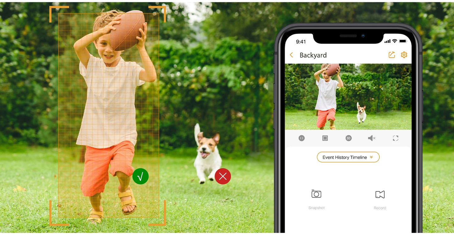 4MP Outdoor WiFi Bullet Camera – Weatherproof & AI Detection