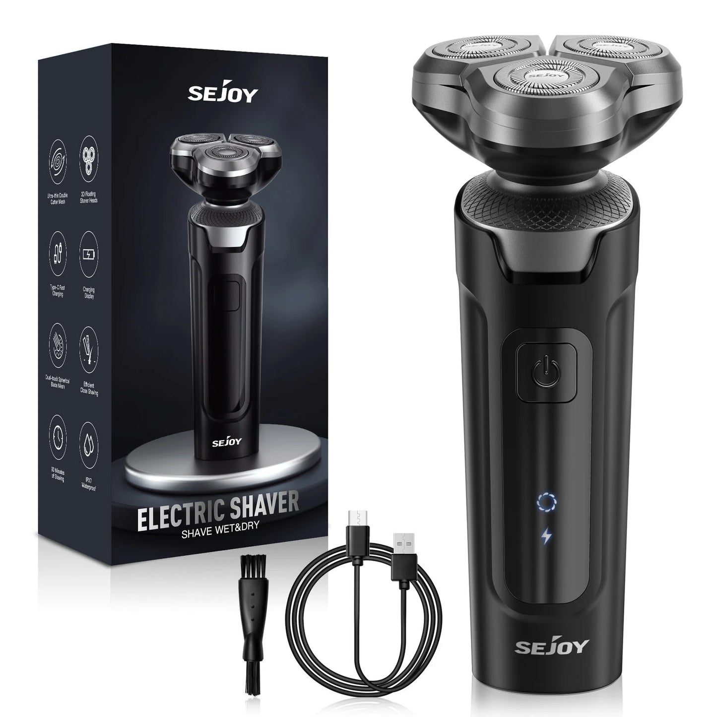3-in-1 Electric Shaver – Beard, Nose & Razor Trimmer Waterproof