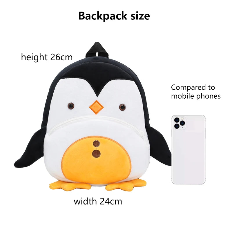 Cartmela Cute Animals Cartoon Plush Backpack - Kids Schoolbag