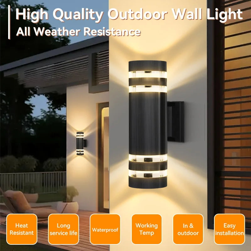 Outdoor Waterproof Street Wall Light – LED E27 Bulb Fixture