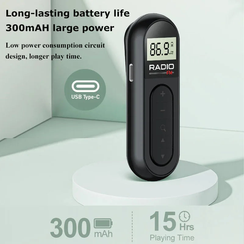 Cartmela Mini FM Radio Receiver